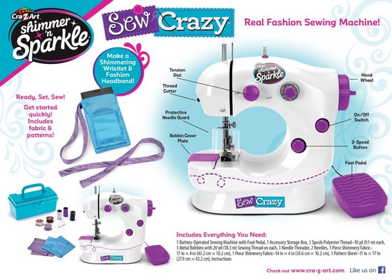 Cra-Z-Art Shimmer 'N Sparkle Sewing Machine Kit 