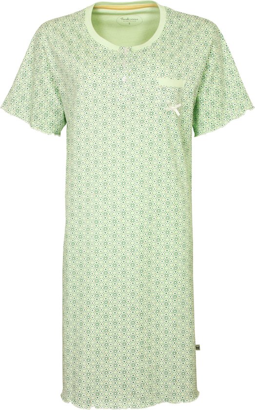 Tenderness Dames Nachthemd - 100% Katoen - Groen - Maat S
