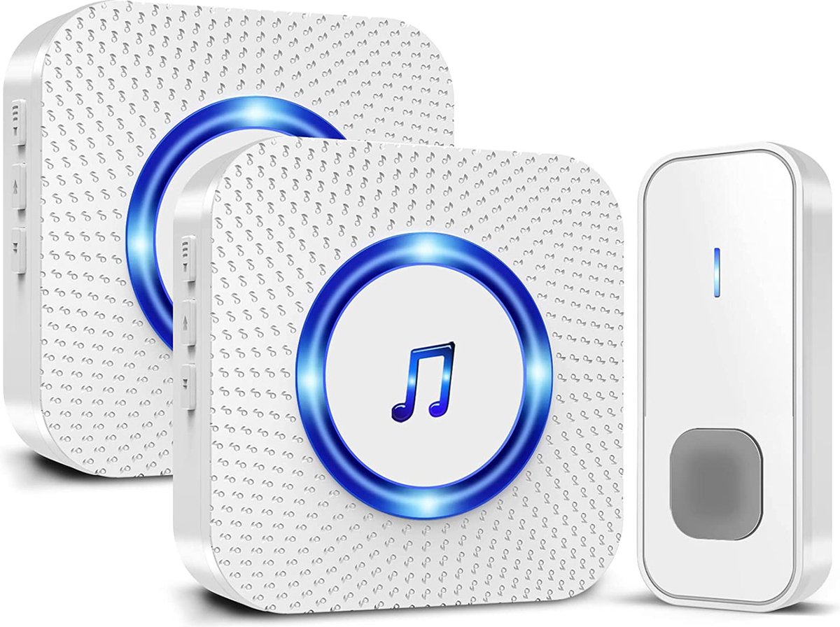 Deurbel - draadloze deurbel met ontvangers – wireless doorbell – duurzaam - eenvoudig te installeren