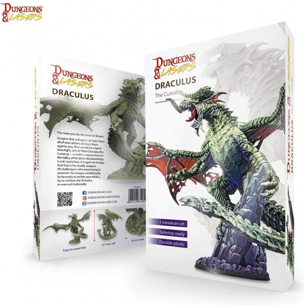 Dungeons and Lasers - Draculus the Cunning - Draak voor TTRPG Roleplaying/ Wargames - Geschikt voor DND 5E en Warhammer