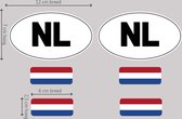 Auto sticker NL Gelamineerd UV- en Waterproof - NL Sticker set met Vlaggen - Bumpersticker