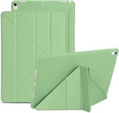 Tablet Hoes geschikt voor iPad Hoes 2021 - 9e generatie - 10.2 inch - Smart Cover - A2603 - A2604 - Groen