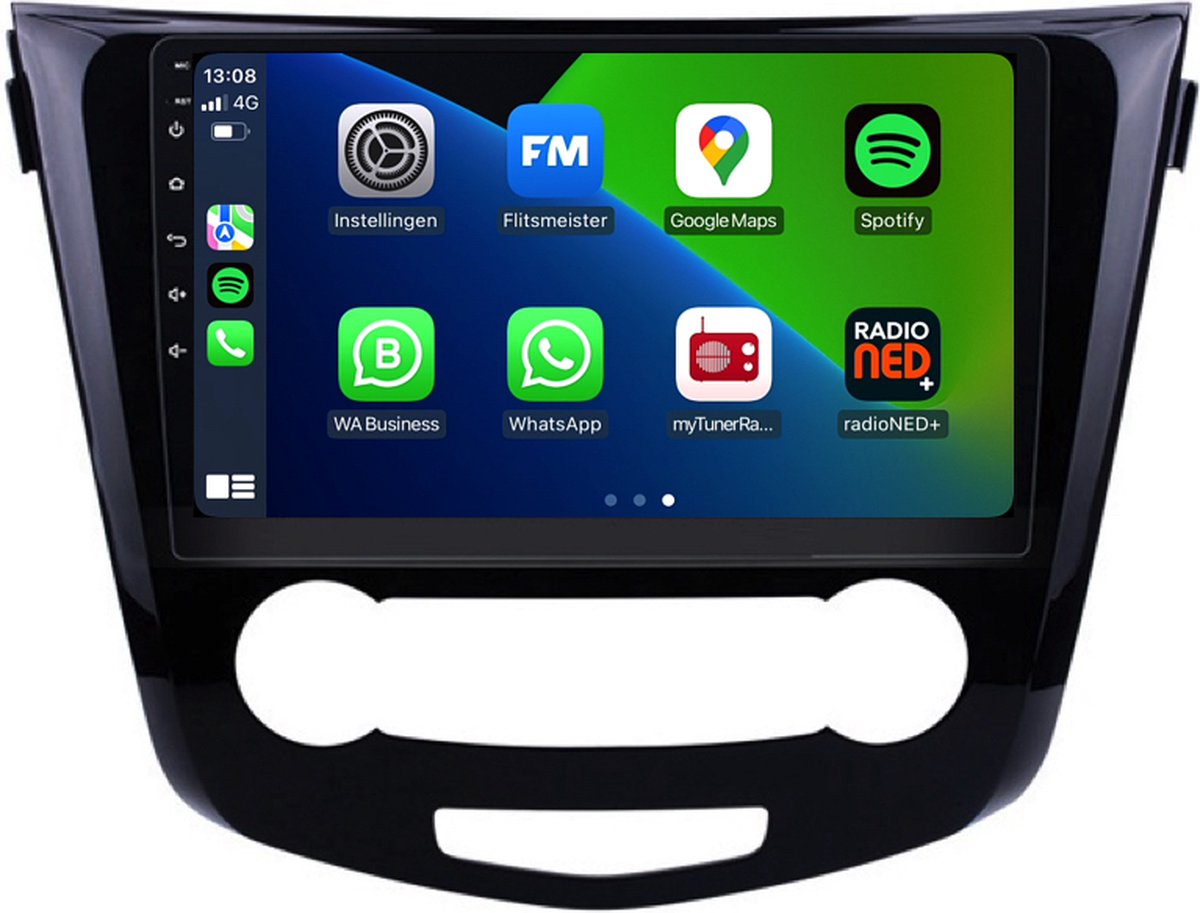Carplay autoradio voor Nissan X-trail | Qashqai | 2014 t/m 2018 | Android 13 | Draadloos Apple Carplay & Android Auto | 2GB + 32GB | 8-Core processor | Davilon | 2025 model | 2014 2015 2016 2017 2018 | Bluetooth & Wifi