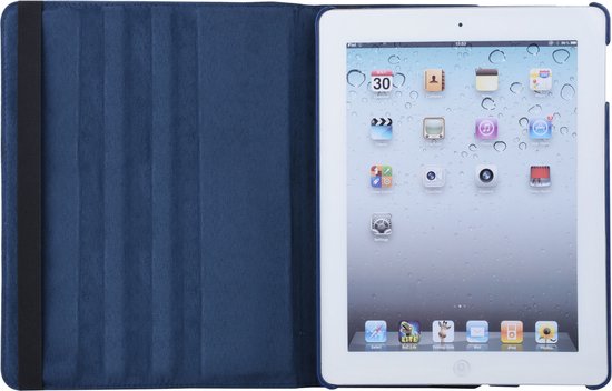 Apple iPad 2-3-4 Blauw 360 degrés de couverture rotative - Book Case Tablet cover