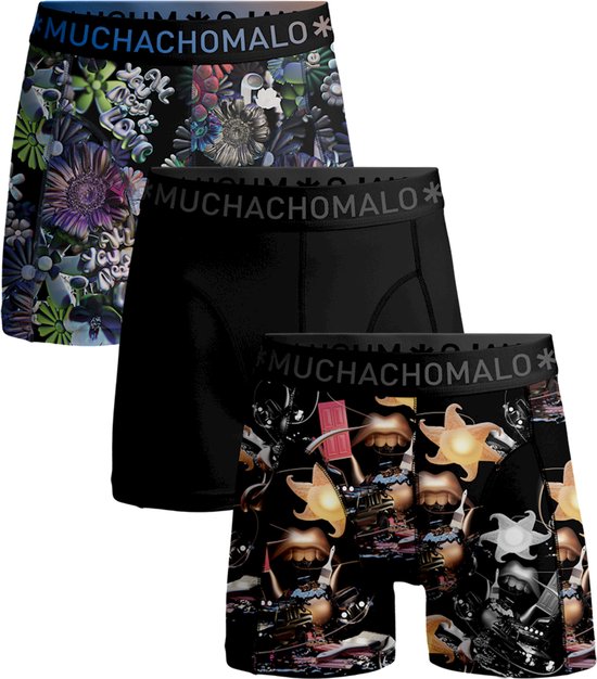 Muchachomalo boxershorts - heren boxers normale lengte (3-pack) - Rolling Stones Beatles - Maat: XL