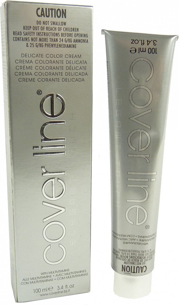 Cover Line Delicate Haarkleuring Permanente Crème 100ml - 08.66 / 8RR Int. Light Auburn Blond