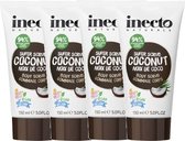 Inecto – Coconut Body Scrub - 4 pak - Natuurlijk – Kokosolie – Droge Huid