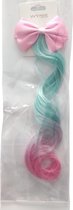 Haarextensies - Voor Meisjes - 33 Cm - Polyester - Gedegenereerde pluk met roze lint
