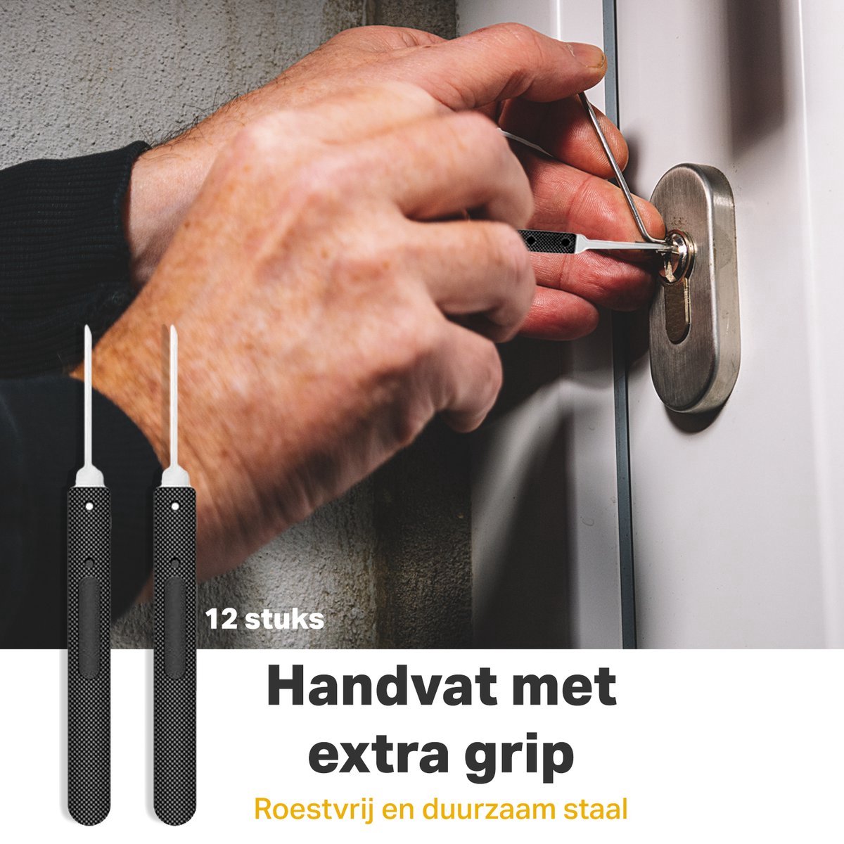 D.M.Store - Lockpick set - Lockpicking set - Lockpick - Lockpick set beginners - Survival Kit - Sloten opener set - lockpick set voor beginners en gevorderden - Oefenslot - Lock picking set — cadeau in Hobby - foto 5