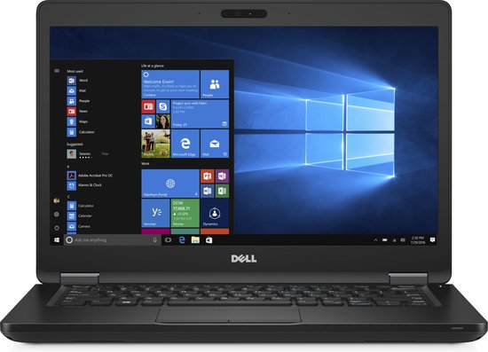 DELL Latitude 5480 Intel® Core™ i7 i7-7600U Laptop 35,6 cm (14") Full HD 8 GB DDR4-SDRAM 256 GB SSD Wi-Fi 5 (802.11ac) Windows 10 Pro Zwart