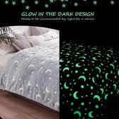 Fleece deken - fleece plaid - 150 x 120 - Glow in the dark