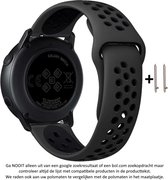 Universeel Smartwatch 22MM Bandje - Siliconen - met Ventilatiegaten - Zwart