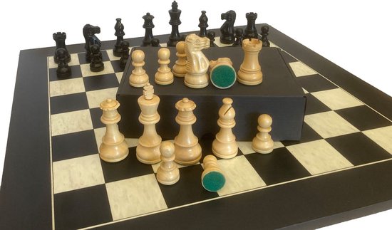 teugels Vijandig Verslagen Luxe schaakspel - Spaans bord met Indiase stukken - Ebonised - Nummer 6 -  Schaakbord... | bol.com