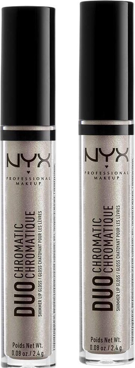 NYX PROFESSIONAL MAKEUP Duo Chromatic Lip Gloss Lucid (2 STUKS)