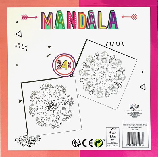 Craft Universe - Livre de coloriage Mandala pour enfants Licornes et  châteaux 