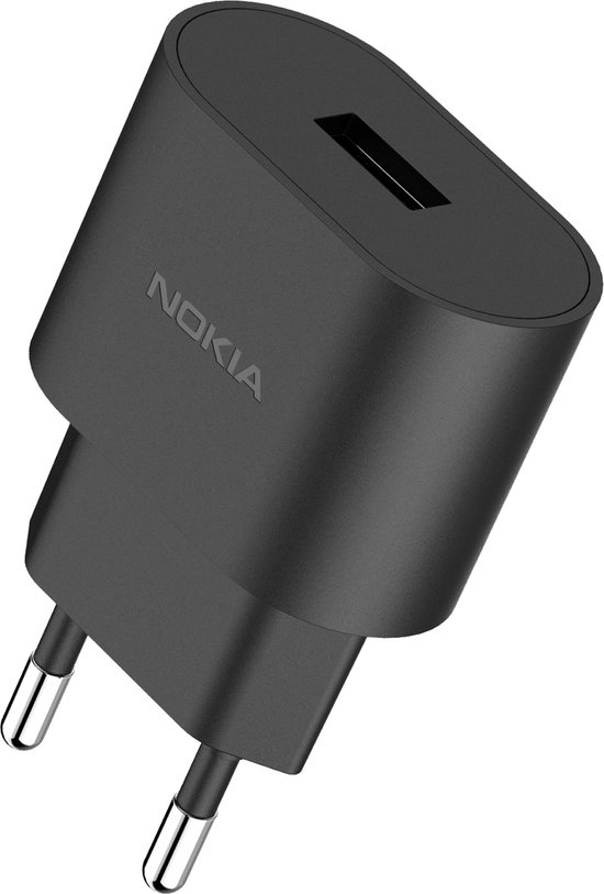 Nokia netstroomadapter USB-A oplader 18W adapter - Zwart | bol.com
