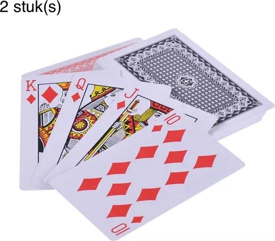 Speelkaarten - 2 Stuk(S) - 56 Kaarten - Volwassen - Pokerkaarten - Kaarten  - Kaartspel... | Bol.Com