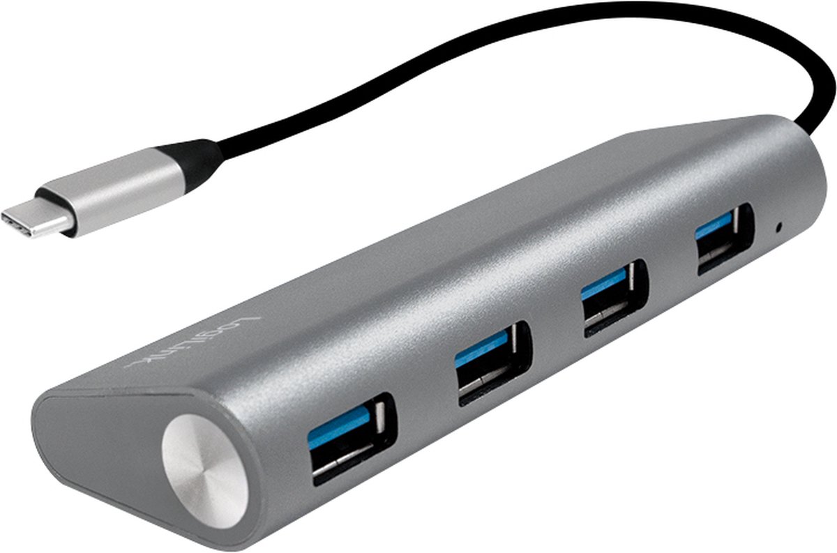 LogiLink UA0309 interface hub USB 3.2 Gen 1 (3.1 Gen 1) Type-C 5000 Mbit/s Grijs