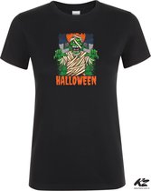Klere-Zooi - Halloween - Mummy - Zwart Dames T-Shirt - S