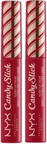 NYX PROFESSIONAL MAKEUP Candy Slick Glowy Lip Color Gloss - Jawbreaker -Red (2 STUKS)