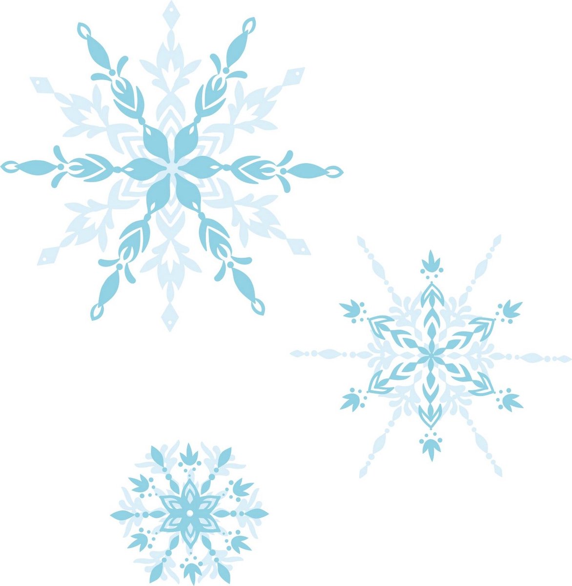 Sizzix LayeRood Clear Stamps Floating Snowflakes