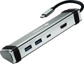 Canyon 4-1 Hub USB-C Multipoort Donkergrijs (TDS03DG)