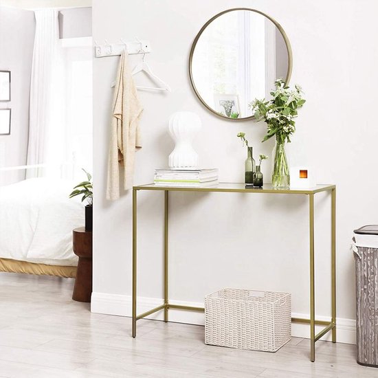 Slanke consoletafel - industriële compacte displaytafel - sofatafel