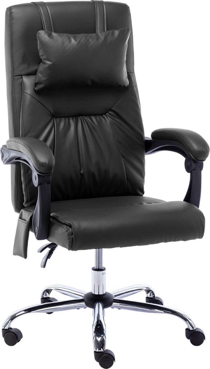 Prolenta Premium - Massage kantoorstoel kunstleer zwart