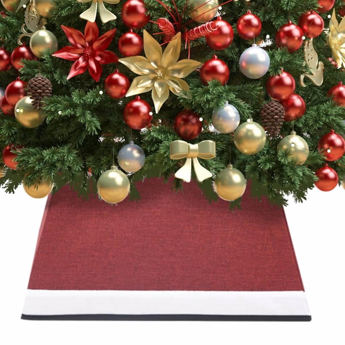 Prolenta Premium - Kerstboomrok 48x48x25 cm rood en wit