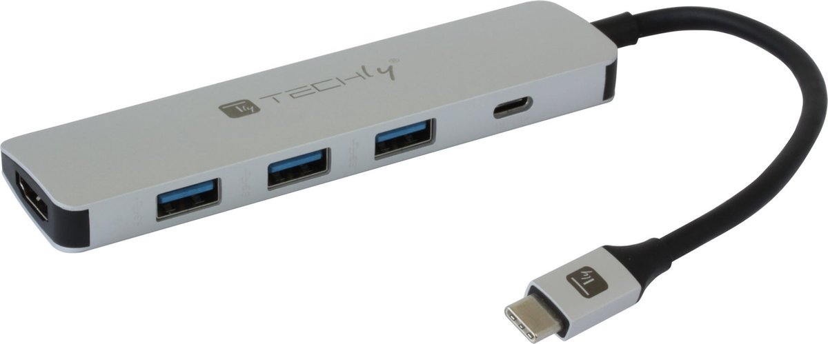 TECHLY ADAPTER USB-C 3.1 TO 3X USB3.0 A & HDMI