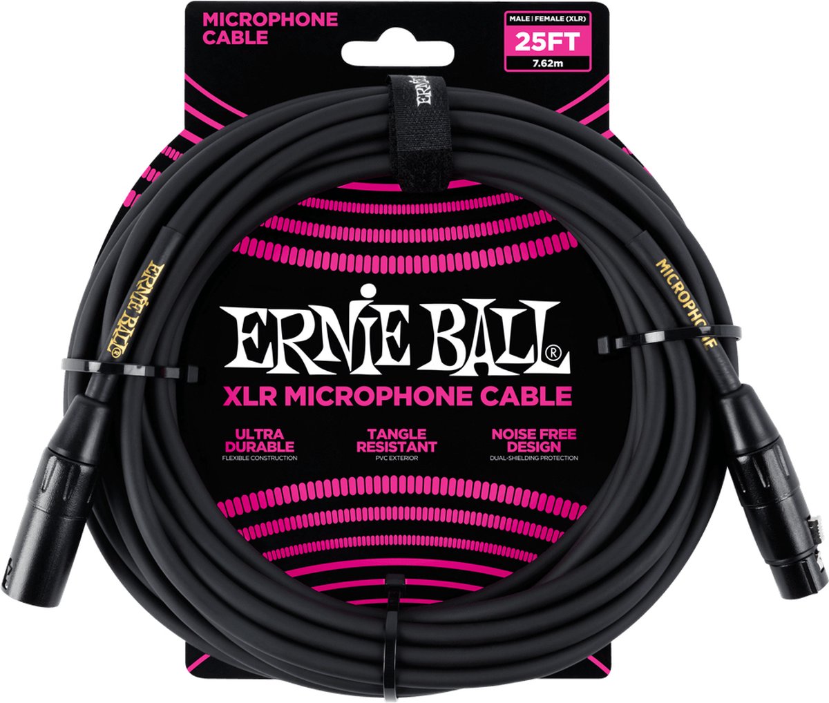 Ernie Ball 6073 Classic Microfoonkabel XLR male/XLR female 7.62m