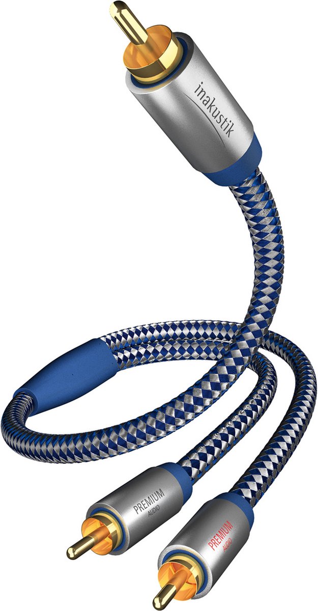 in-akustik Premium Y Subwoofer kabel Cinch - 2x Cinch 5,0 m