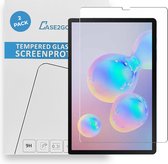 Tablet screenprotector geschikt voor Samsung Galaxy Tab S7 Plus - Case-friendly screenprotector - 2 stuks - Tempered Glass - Transparant