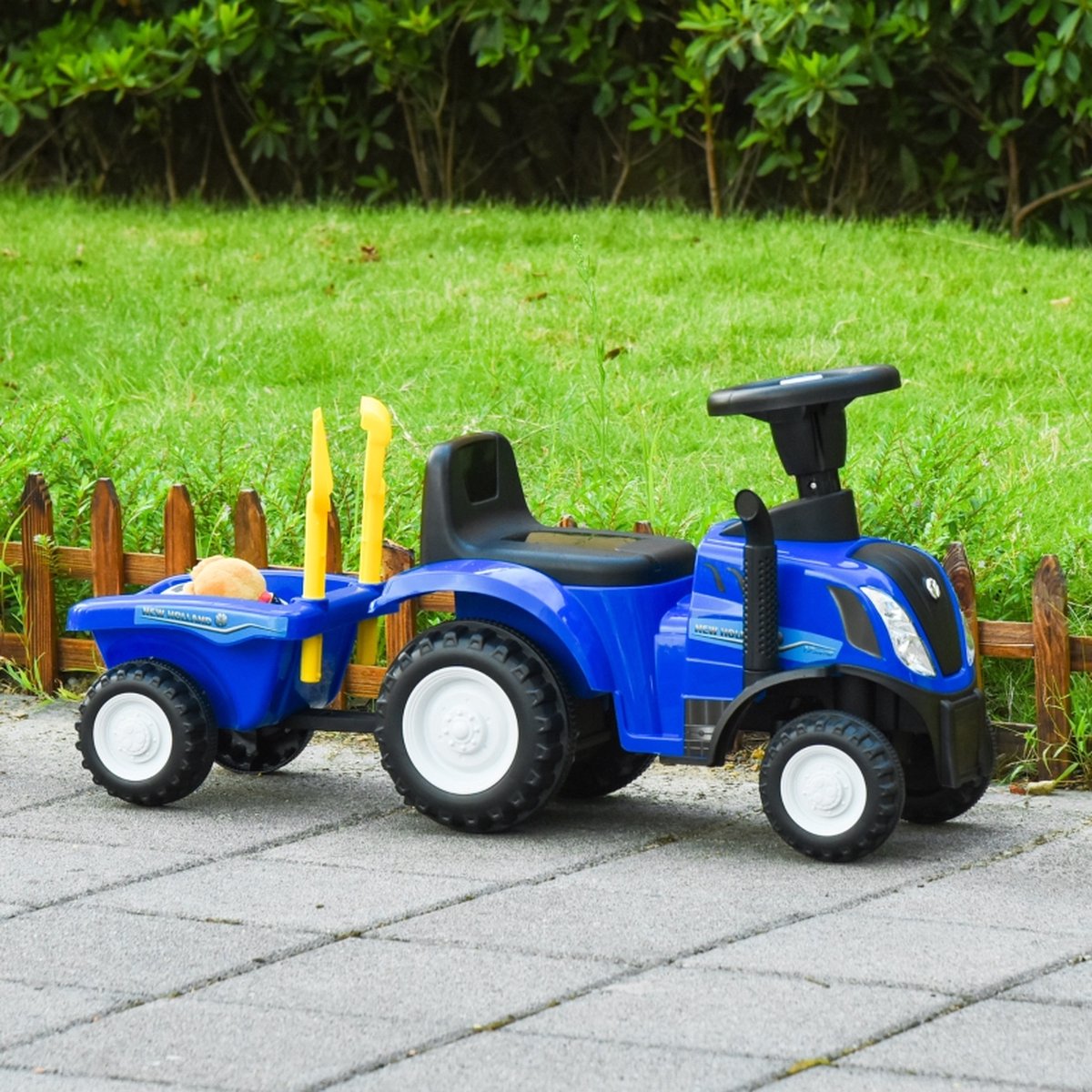 Tractor Loopwagen Loopauto Met aanhanger Buitenspeelgoed 91 cm x 29 cm x 44 cm bol