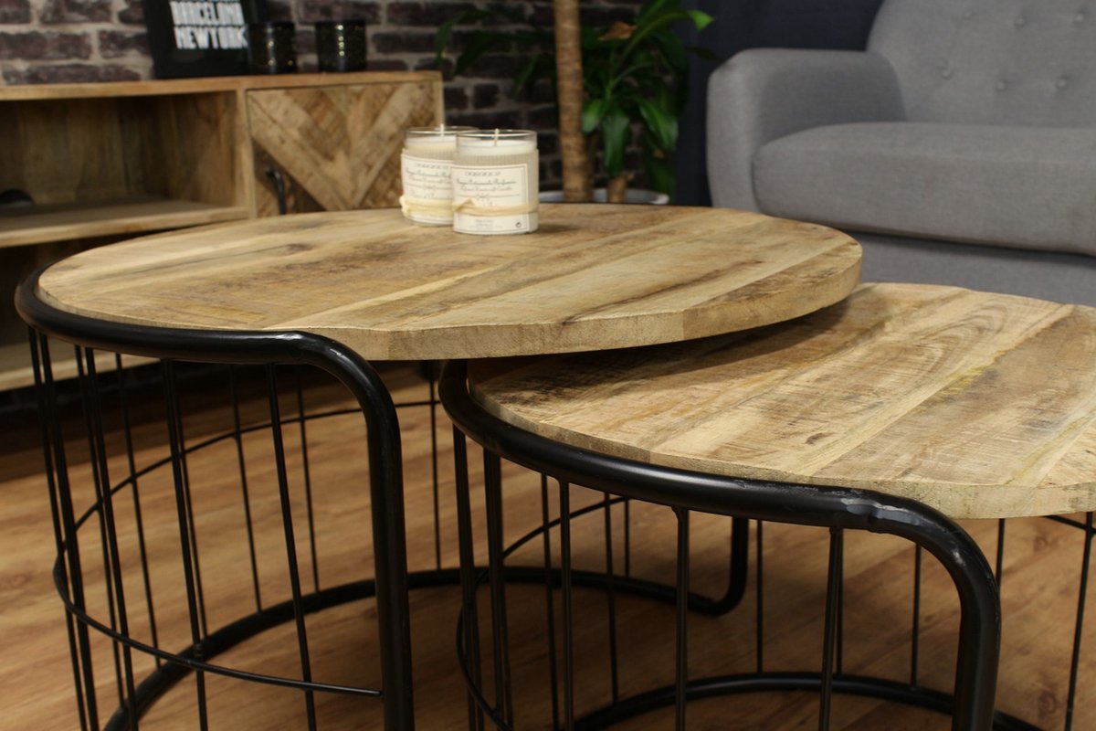 Nanne Bijzettafel Mango Hout Zwart Met Marmer Top - De Woon Winkel Nanne Bijzettafel Mango Hout Zwart Met Marmer Top - De Woon Winkel