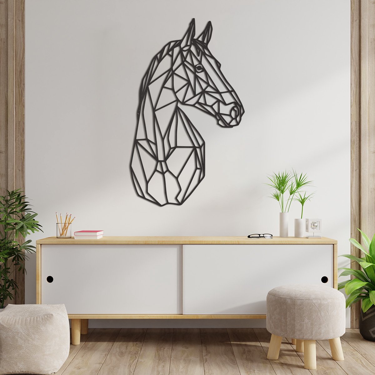 Lot de 3 décorations murales Camargue - Cheval, Taureau et Croix - Déco