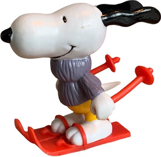 Peanuts - snoopy aan het skieën - speelfiguur - 6 cm - schleich.