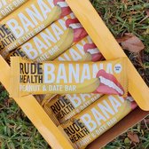 Rude Health | Vegan Bio Banana & Peanut Bar | Snack / Tussendoortje / Reep / Glutenvrij | 18 x 35 gram