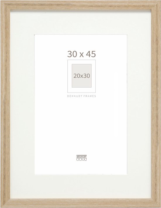 Deknudt Frames fotolijst - naturel - passe-partout - 20x30 / 30x45 cm