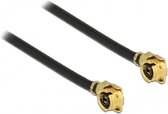 MHF I (v) - MHF I (v) kabel - Micro Coax (1,13 mm) - 50 Ohm / zwart - 0,30 meter