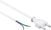CEE 7/16 - Câble d'alimentation à extrémité ouverte à 2 conducteurs - 2x 0/ blanc - 1,5 mètre