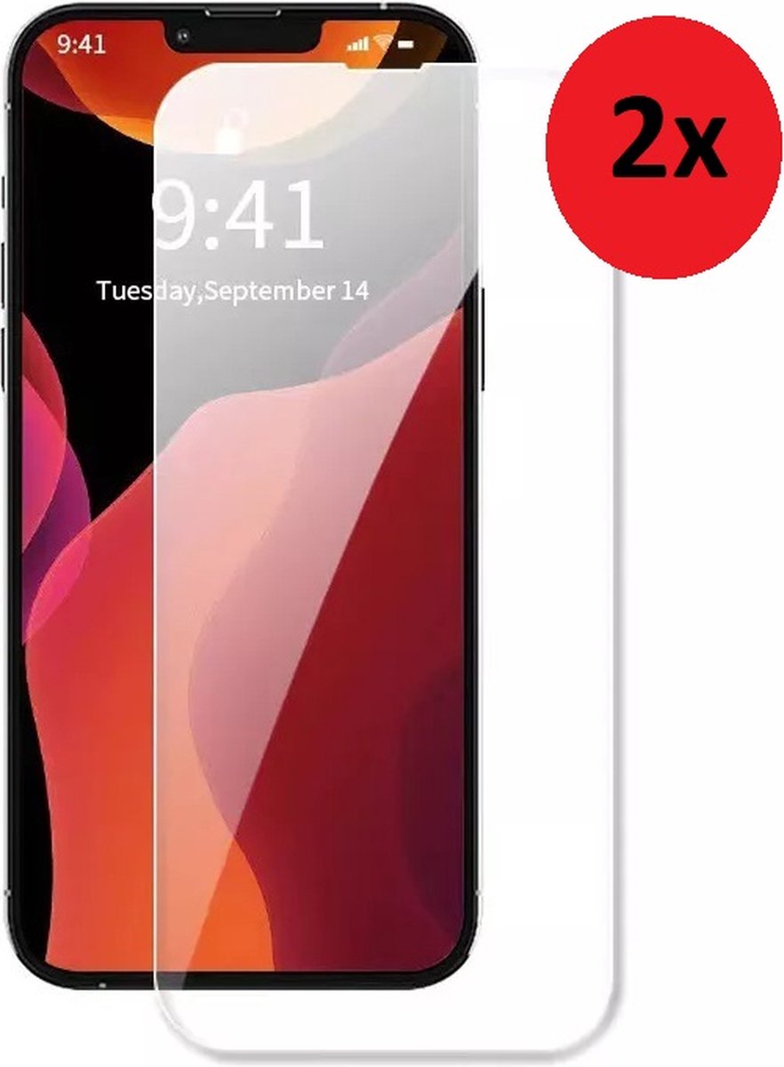 Geschikt voor iPhone 14 Screenprotector - 14 Screen Protector Tempered Beschermglas 2x