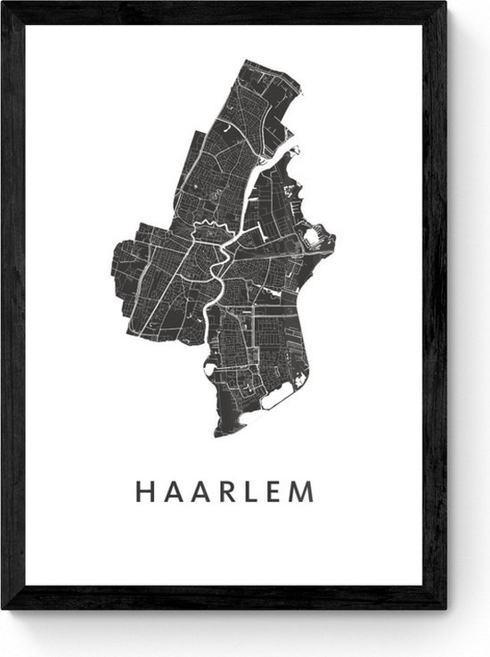 Haarlem - Ingelijste Stadskaart Poster