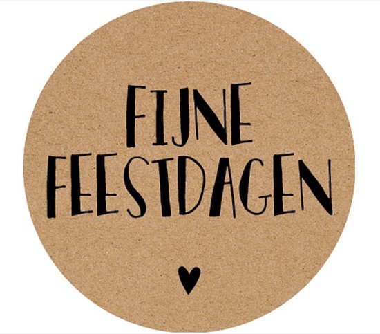 Foto: Kerst fijne feestdagen sluitsticker sluitzegel kadosticker eindejaarspakket kerstpakket kraft zwart hartje hart verrassen bedank kaart bedankje envelop sticker kerstdagen kerst cadeau gift cadeauzakje dh collection