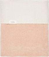 Koeka baby dekentje voor ledikant Oddi - corduroy met flanel - roze - 100x150 cm