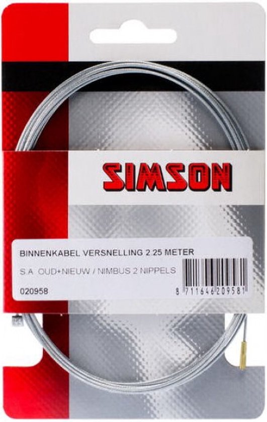 ding kampioen Mos Simson Binnenkabel Versnelling SA oud/nieuw Gazelle 2.25mtr | bol.com