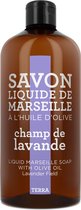 Terra - Savon Liquide de Marseille- 1 liter - Champ de Lavande - Zeep - Lavendel