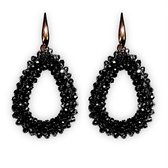 Kraagjeskopen.nl Zwarte Druppel Oorbel Dames - Beads Earring