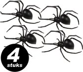 XL zwarte spin halloween decoratie – VOORDEELSET 4 stuks