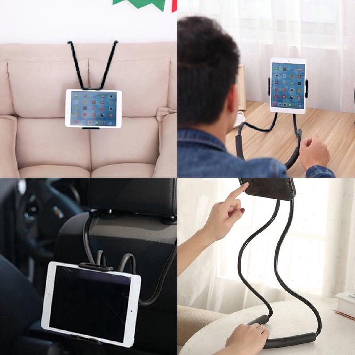 Telefoonhouder voor Bed | Lange Arm Flexibele Standaard - Mobiele Telefoon Houder,voor Tablet Opname Video Filmen Lui Liggen Zitten Bureau Muur Bank Auto Hoofdeinde Ligstoel Stoel Fiets